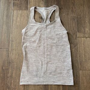 Lululemon Tank in grey and white stripe, size 4
